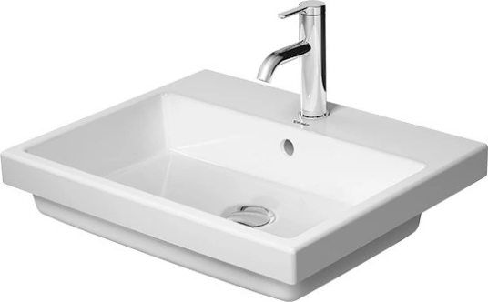 Duravit Vero Air Servant for nedfelling 550x455 mm, 1 bl.hull, m/overløp, Hvit