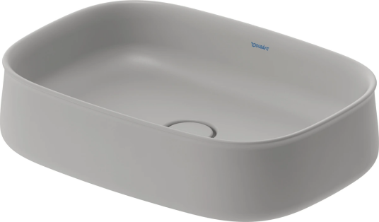 Duravit Zencha Toppmontert Servant 550x390 mm, u/bl.hull, u/o.l, Grå Matt