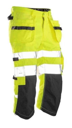 Jobman 2217 Piratbukse, kl.1 Mann, Str. C54, HiVis, Gul/Sort