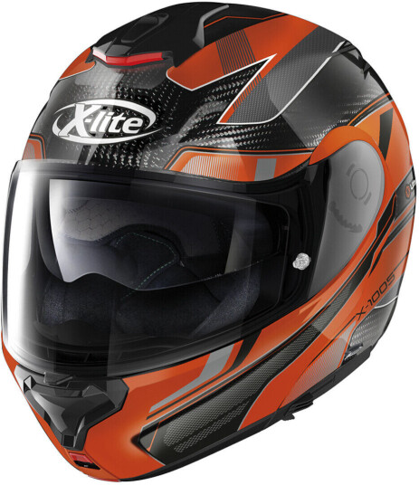 X-lite X-1005 Ultra Carbon Powertrain N-Com Hjelm M Svart Oransje