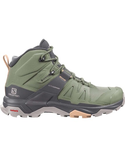 Salomon X Ultra 4 Mid GTX W Oil Green/Mgnt/Almound Cr (Storlek 7 UK)