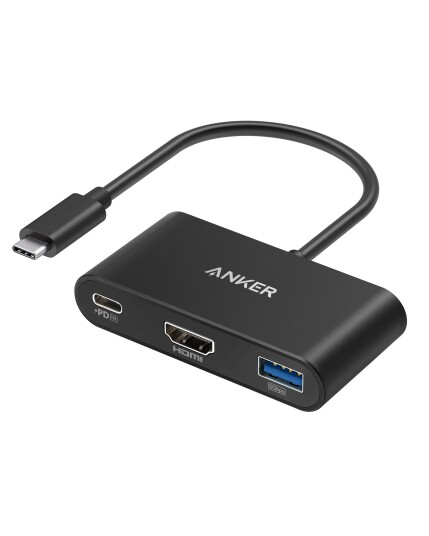 Anker - PowerExpand 3-i-1 USB-C PD Hub Grå