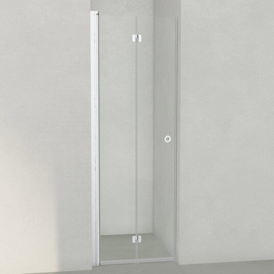 INR Iconic Nordic Rooms Dusjnisje Linc 2 Flex - Klart Glass Matt Aluminium / 70cm Venstre Hengslet