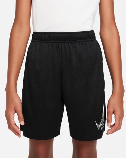 Nike Dri-Fit Older Kids Training Shorts Black/White S