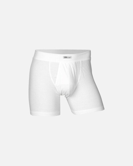 "Classic" boxers med gylf  | 100% bomull | hvit