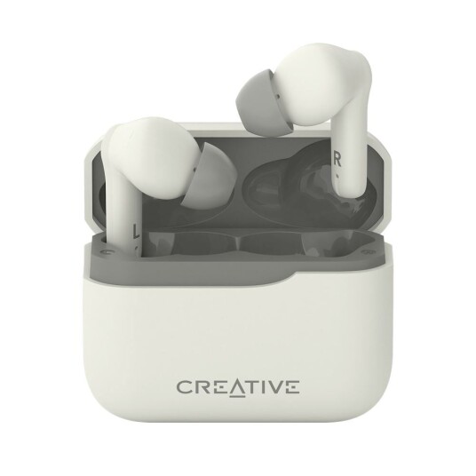 Creative Zen Air Plus - True Wireless-Hodetelefoner Med Mikrofon - I Øret - Bluetooth - Aktiv Støydemping - Kremfarget