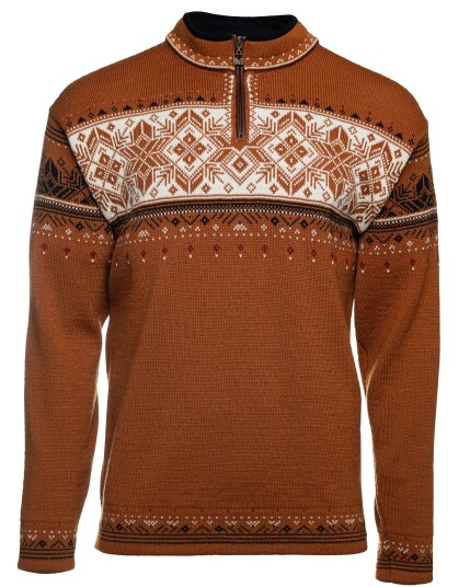 Dale Of Norway Blyfjell Sweater M Copper/Offwhite/Coffee/rødrose (Storlek XL)