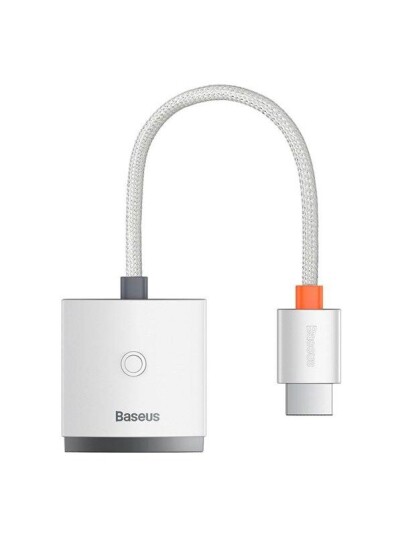 Baseus Lite Series HDMI to VGA adapter with audio (white)