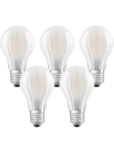 Osram LED-lyspære LED BASE CLASSIC A 60 FR 7 W/2700 K E27 5 Pack E27