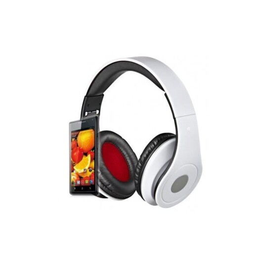 Rebeltec over-ear hodetelefoner med AUX - hvit