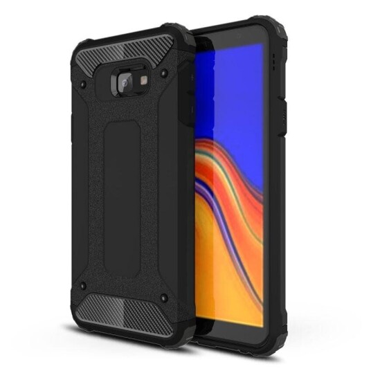 INCOVER Samsung Galaxy J4+ Armor Guard Hardt Plastdeksel - Svart