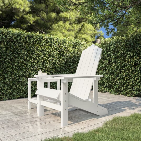 vidaXL Adirondack hagestol HDPE hvit