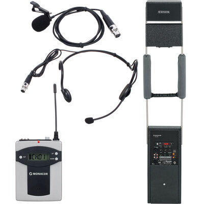 MONACOR PAS-254D Headset/Lav Bundle