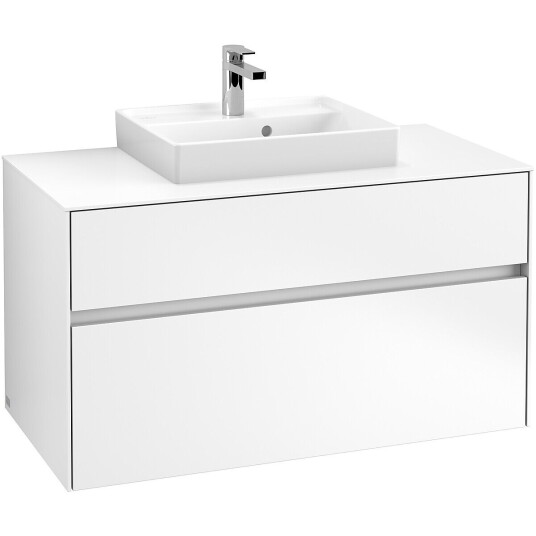 Villeroy & Boch  Collaro Servantskap med 2 skuffer 100x50x54,8 cm u/lys Hvit Matt