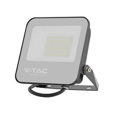 V-Tac 50W LED lyskaster - 185LM/W arbeidslampe utendørs - Dimbar : Ikke dimbar Farge på huset : Svart Kulør : Kald