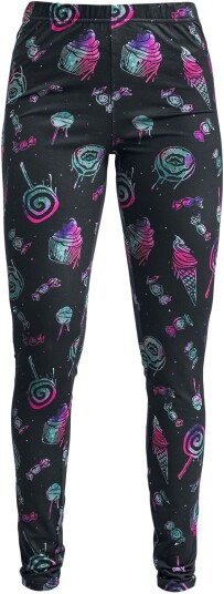 Full Volume by EMP Leggings - Leggings med all-over sukkertøyprint - XS til XL - Damer - svart