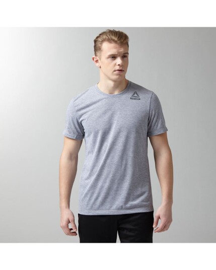 Reebok Mens Workout Ready Supremium Tee - Medium Grey Heather - XL