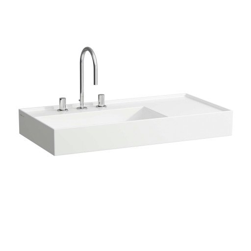 Kartell Laufen servant, 90x46 cm, venstre, hvit