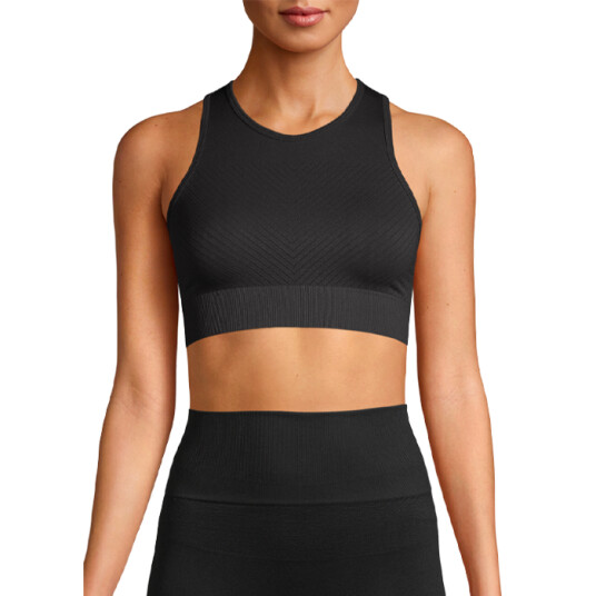 Block Seamless Sport Top, Black Svart Medium