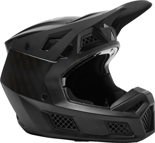 FOX V3 RS Black Carbon Motocross hjelm XL Svart