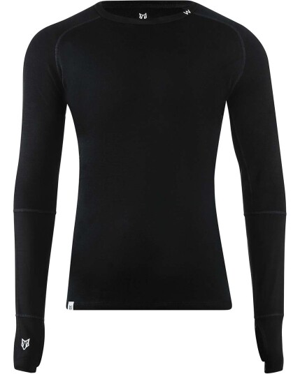 Woolf Merino Svarthetta Performance L/S M Black (Storlek L)