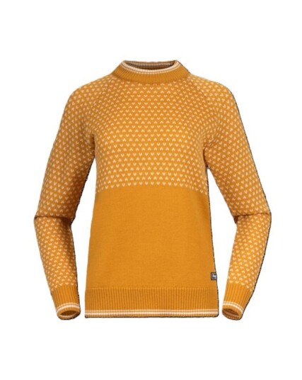 Bergans Nordmarka Merino Jumper Women Golden Field/Vanilla White L