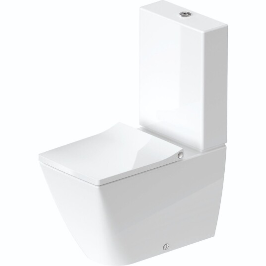 Duravit Viu Gulvstående toalett 370x650 mm, Rimless, Hvit m/WG