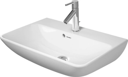 Duravit ME by Starck Vegghengt servant 600x400 mm, 1 bl.hull, m/overløp, Hvit