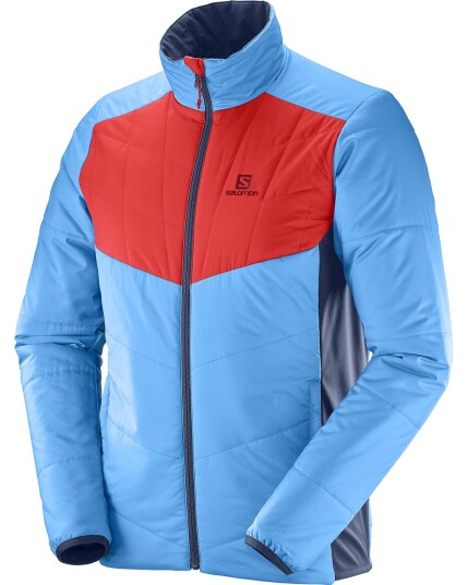 Salomon Drifter Mid Jacket M Hawaiian/Matador/Dress Blue (Storlek L)