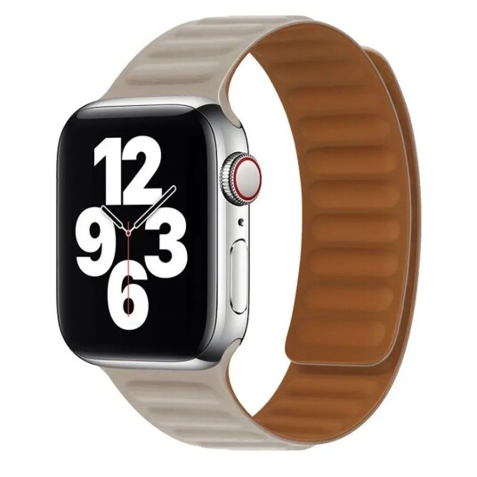 Lippa Apple Watch (38/40/SE/41MM) Magnetisk Skinnreim - Beige