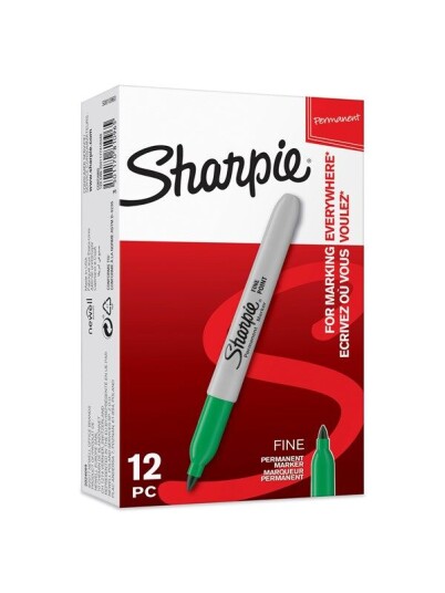 Sharpie Permanent Markers  Fine Point  Grønn  12 Count