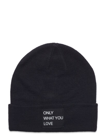 Kids Only Kognewmadison Logo Beanie Acc Black Kids Only BLACK ONE SIZE