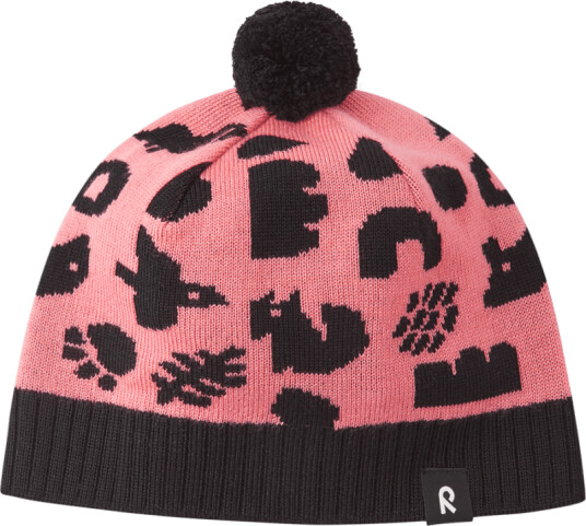 Reima Kids' Beanie Kuviot 56-58, Pink Coral