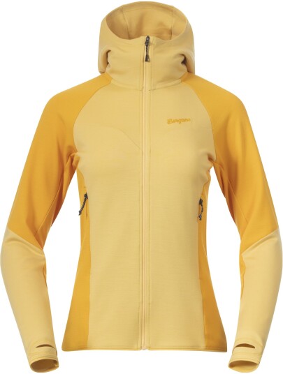 Bergans Of Norway Tind Merino Hood Jacket Dame Buttercup Yellow/Marigold Yellow L