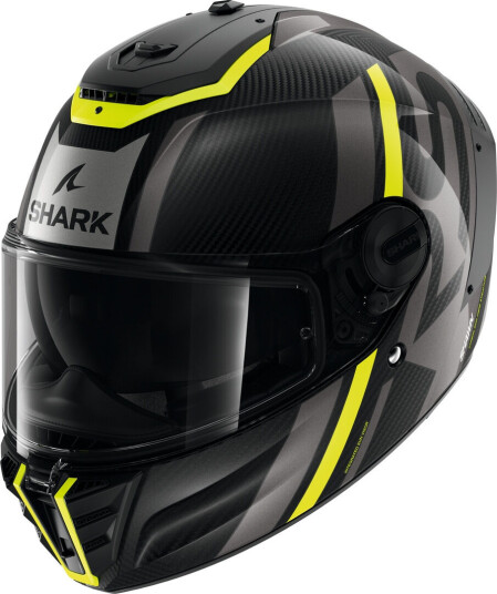 Shark Spartan RS Shawn Carbon Hjelm M Svart Grå Gul