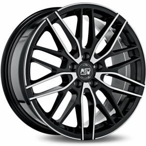 MSW 72 Gloss Black Machined Face 7x17 5x114.3 ET40 B73.1