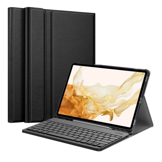 Tech-Protect Samsung Galaxy Tab A8 10.5" (2021) Tech-Protect Keyboard Deksel Med Pencil Holder - Engelsk Layout - Svart