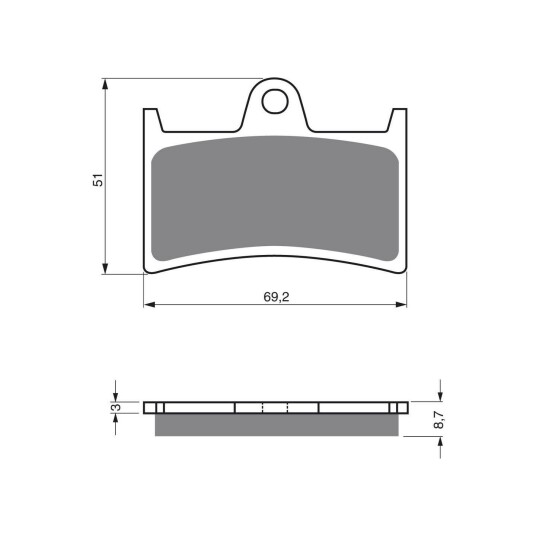 Goldfren Bremseklosser - Yamaha Klosser front