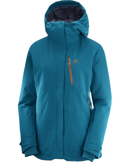 Salomon Qst Snow Jacket W Deep Lagoon (Storlek L)