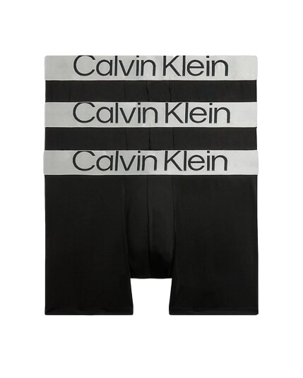 Calvin Klein Boxer Brief 3-Pack - Steel Micro M Black/Black/Black (Storlek XL )