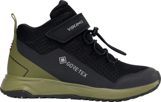 Viking Kids' Elevate Mid F GORE-TEX 39, Black/Khaki