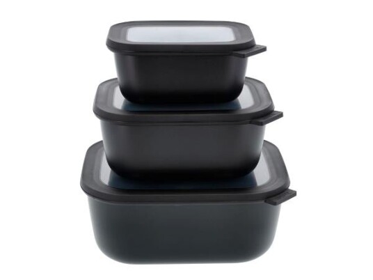 Mepal Cirqula High Rect Bowl Set Black 14605