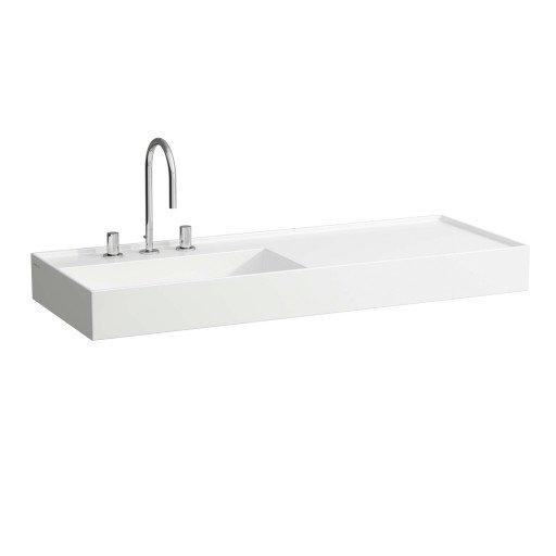 Kartell Laufen servant, 120x46 cm, venstre, hvit