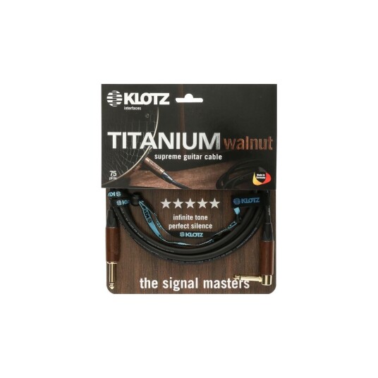 Klotz Tiwpr Titanium Supreme Guitar Cbl Walnut Sleeves 3m