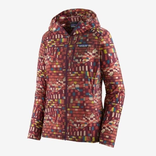 Patagonia W's Houdini Jkt Fitz Roy Patchwork Night Plum M