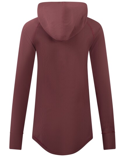 Eivy Icecold Hood Rib Top W Wine (Storlek XS)