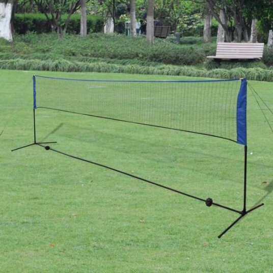 Badmintonnett med fjærballer 500x155 cm