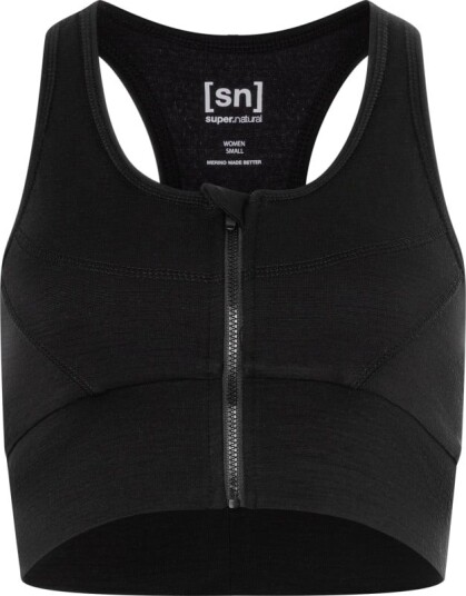 super.natural Women's Motion Zip Top XS, Jet Black