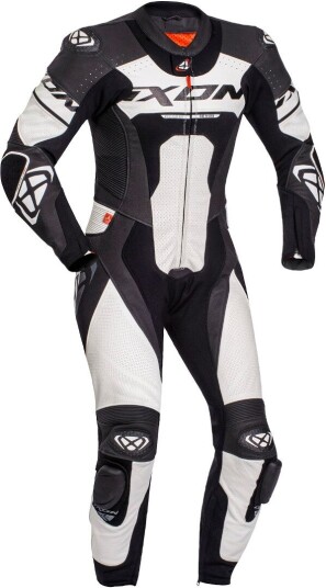 Ixon Jackal Ett stykke Motorsykkel skinn dress 4XL Svart Hvit