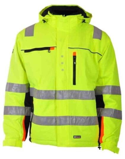 BS Bergset Vinterjakke, HiVis kl.3 Unisex, Str. S, Gul/Sort